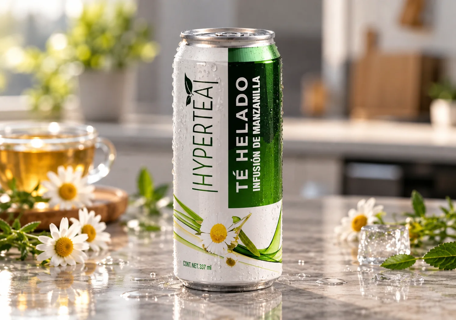 Hypertea · Té helado e infusión de manzanilla