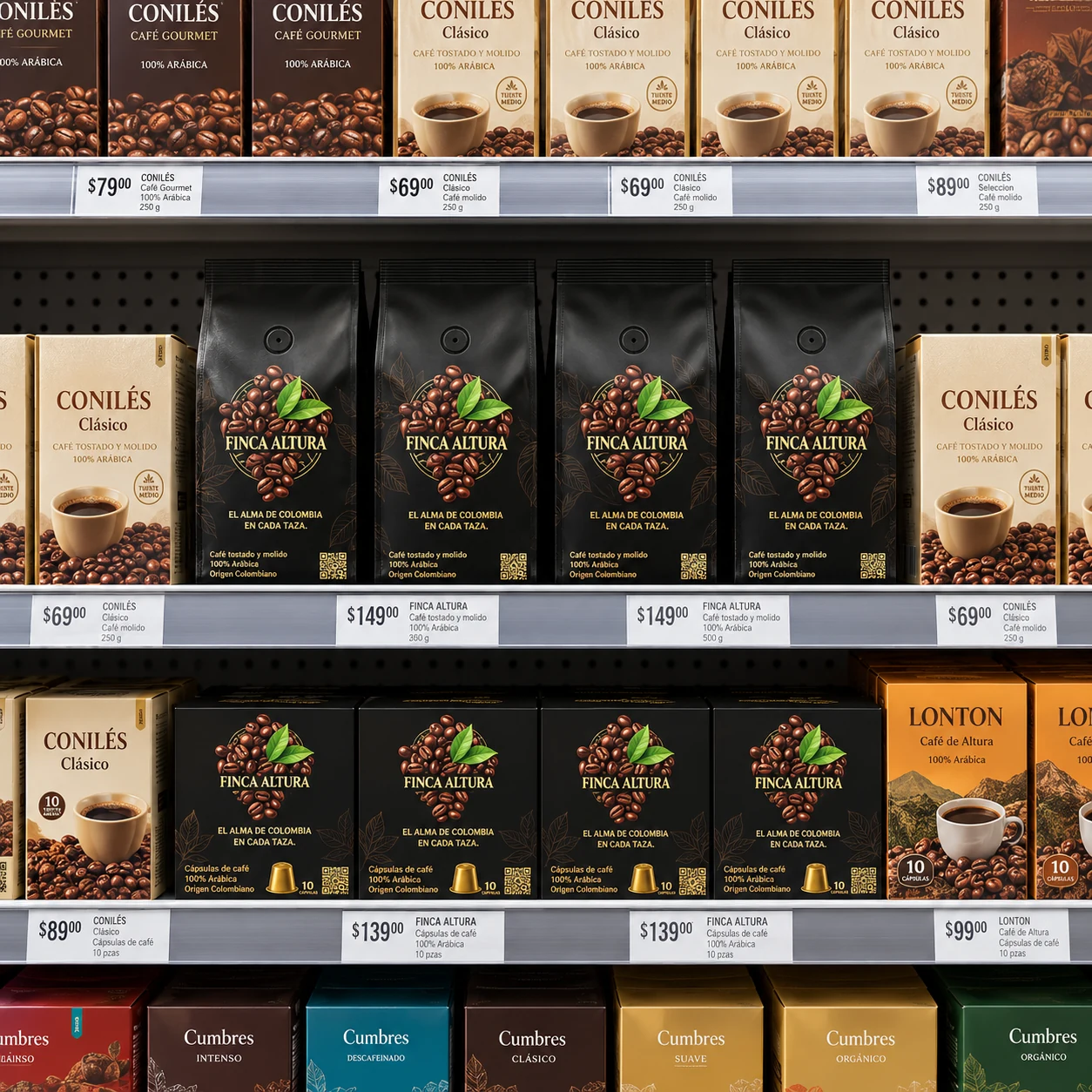 Finca Altura · Cabecera de Góndola Supermercado