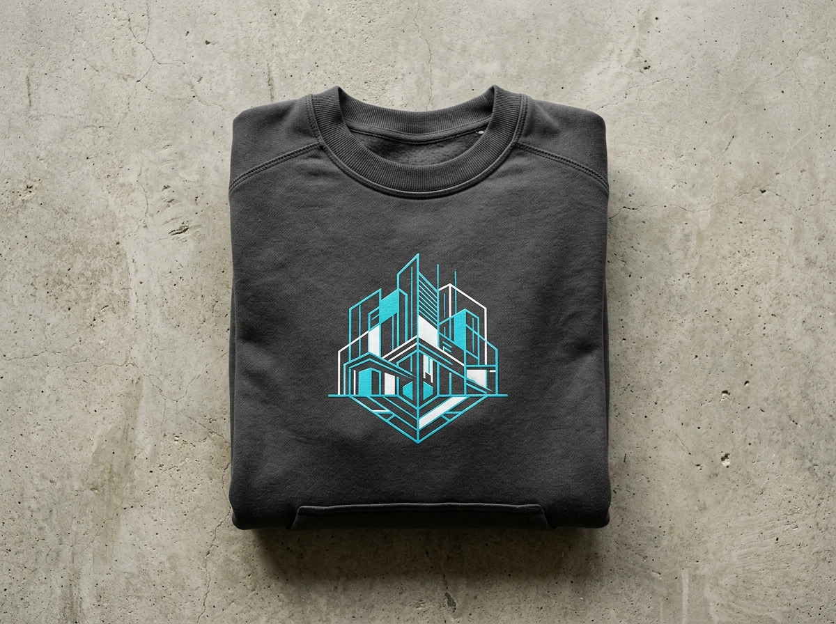 Sudadera heavyweight en gris grafito con aplicación DTF de alta definición